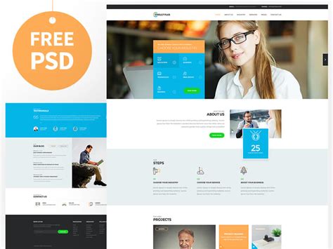 Consultant Website Template PSD