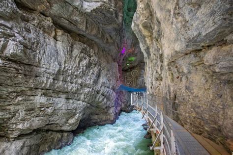 Glacier Canyon in Grindelwald, Swiss Stock Photo - Image of ravine ...