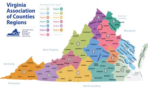 Virginia Association of Counties Regions - Virginia Association of Counties