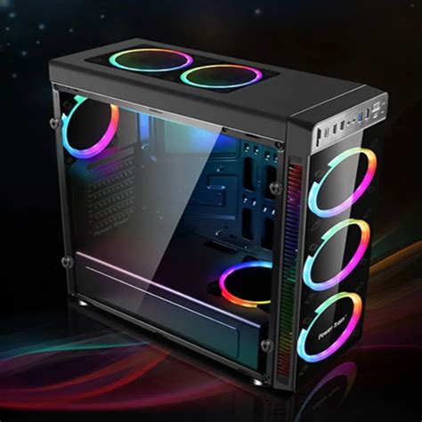 New Gaming Computer ATX PC Case Full Tower USB 3.0 with 4 RGB 120mm ...