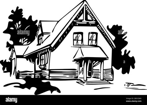 Big House Clipart Black And White