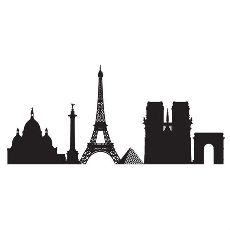 Paris Silhouette Skyline at GetDrawings | Free download