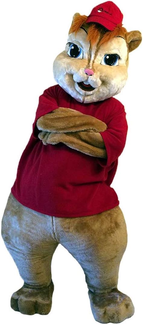 Alvin and The Chipmunks Mascot Costume Character Cosplay Party Birthday Halloween Brown: Amazon ...