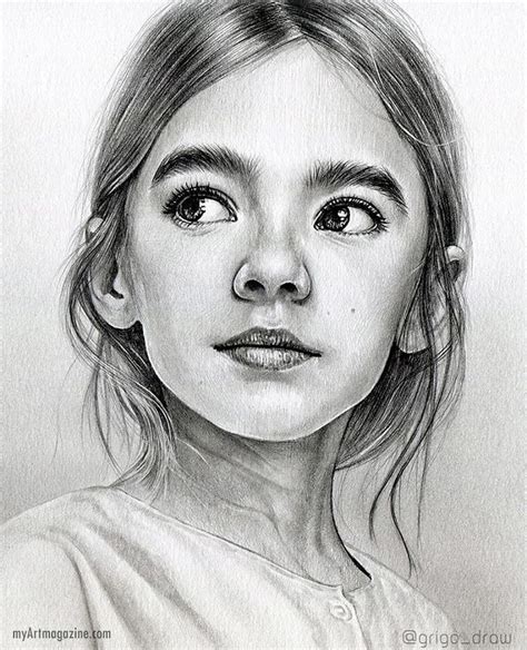 Realistic Portrait Pencil Drawing Girl | See Fullimage: Real… | Flickr