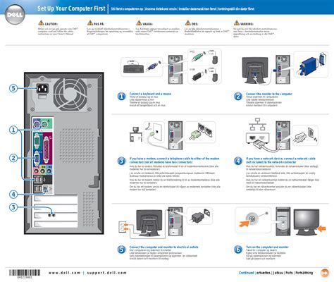 Dell Dimension 2400 Setup Diagram