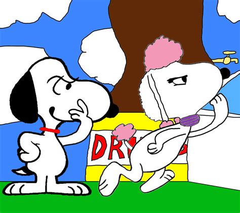 Snoopy was thinking with Fifi by tylerleejewell on DeviantArt