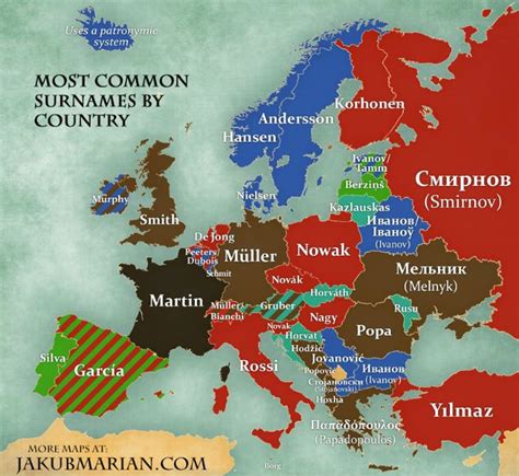 Map of most common ‘surnames’ in Slavic countries – Slavorum | Map ...