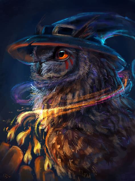 magic owl by AlaxendrA on DeviantArt Owls Drawing, Cute Animal Drawings ...