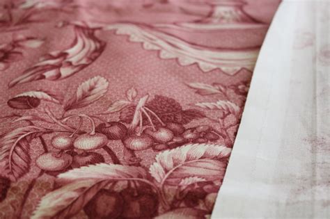 vintage Braemore cotton fabric, Victorian toile style fruit flowers art ...