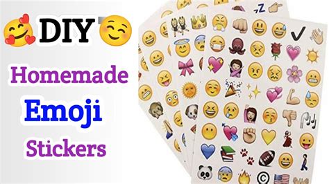 DIY Homemade Emoji Stickers | How to Make Stickers at home | #diy #emoji - YouTube