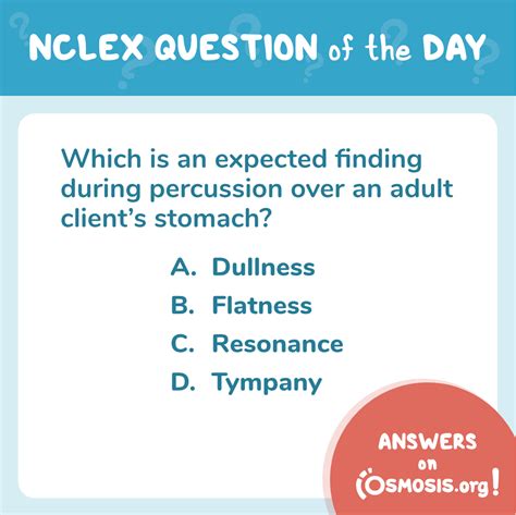 Study Tips: NCLEX® Question of the Day: Percussion