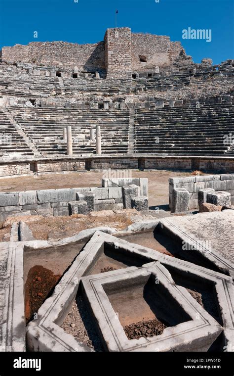 Miletus. architecture of an ancient Greek city Stock Photo - Alamy