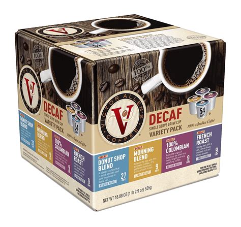 Victor Allen's Coffee Decaf Coffee Favorites Variety Pack 54 Count, Single Serve Coffee Pods for ...