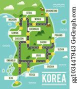 900+ Vector Map Of South Korea Clip Art | Royalty Free - GoGraph