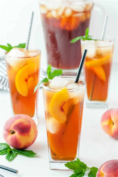 Peach Iced Tea (Sweet Tea Recipe) - Princess Pinky Girl