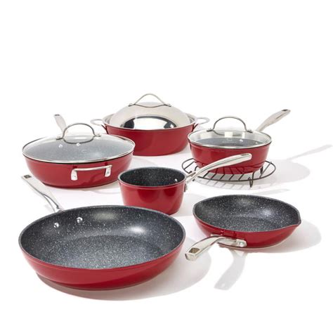 Curtis Stone Dura-Pan Nonstick 10-piece Chef's Cookware Set - Refurbished - Walmart.com ...