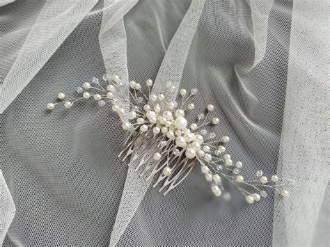 Pearl hair comb/Side hair comb/Wedding hair piece/Bridal side | Etsy