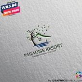 Paradise Resort Logo – GraphicsFamily