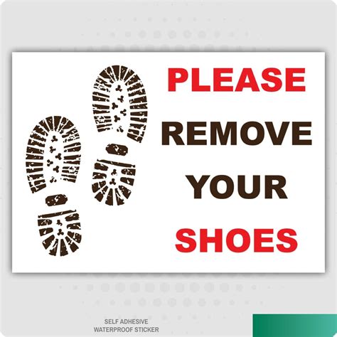 SignageShop Please Remove Your Shoes Sign Sticker | ubicaciondepersonas ...