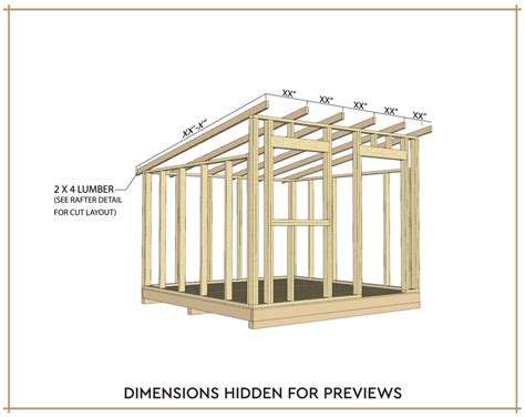 8x10 Lean to Shed Plans - Etsy | Small shed plans, Wood shed plans ...