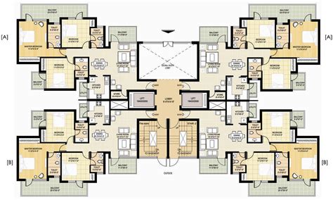 3bhk 3 Unit Apartment Building Floor Plans - Image to u