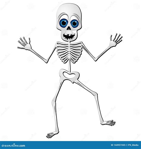 Skeleton - Halloween Cartoon Character Stock Illustration - Illustration of death, monster ...