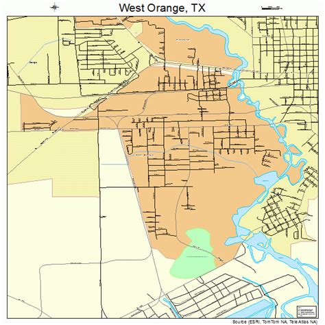 West Orange Texas Street Map 4877752