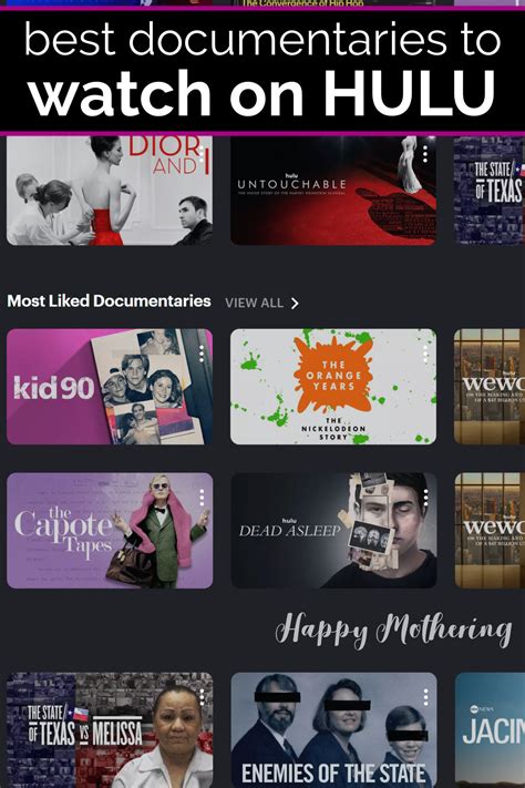 Best Documentaries on Hulu - Happy Mothering