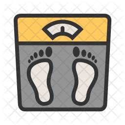 Weighing scale Icon - Download in Colored Outline Style