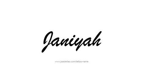 Janiyah Name Tattoo Designs