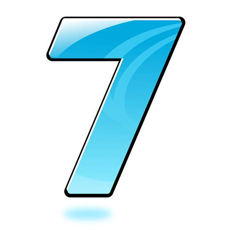 Clipart - Glossy Number : Seven