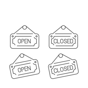 Open Closed Sign Vector Art PNG Images | Free Download On Pngtree