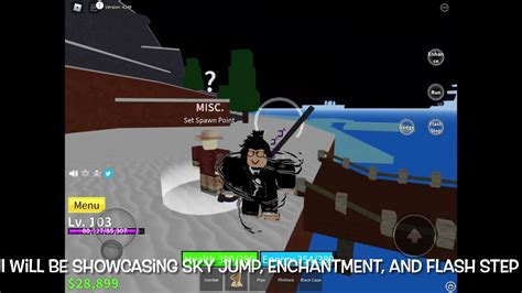 Showcasing Skyjump, Enchantment, and Flash Step in Roblox blox fruits ...