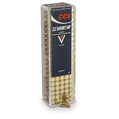 CCI Rimfire, .22 Short, CPHP, 27 Grain, 100 Rounds - 10549, .22 Short Ammo at Sportsman's Guide