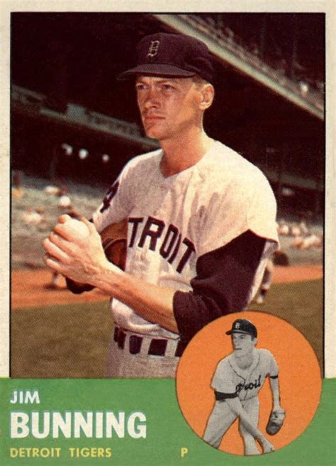 1963 Topps Jim Bunning Baseball Equipment, Baseball Games, Baseball Players, Mlb Baseball, Major ...