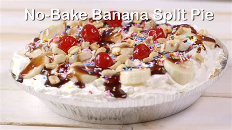 No-Bake Banana Split Pie - YouTube