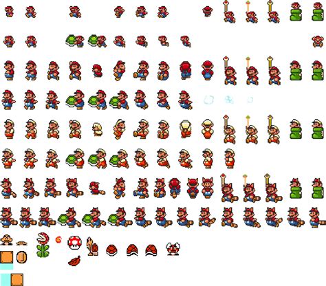 Download Super Mario Bros All Stars Sprite Sheets PNG Image with No Background - PNGkey.com