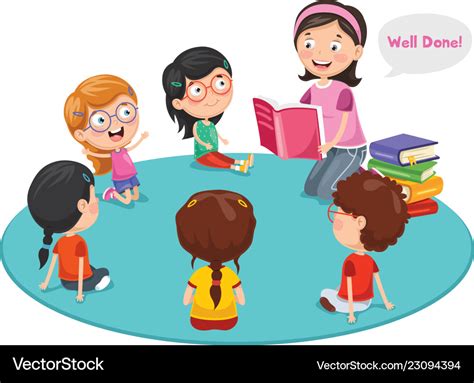 Of preschool children Royalty Free Vector Image