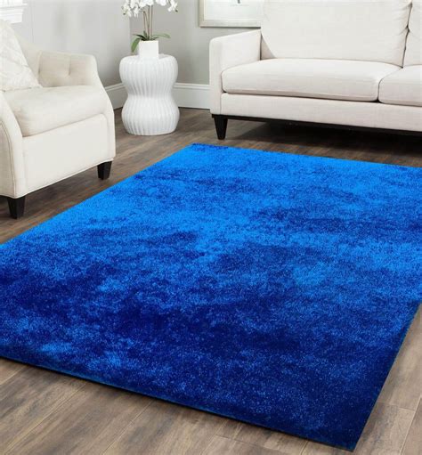 Fuzzy Electro Blue Area Rug - Amazing Rugs – Amazing Rugs