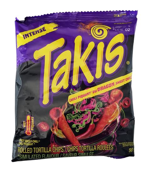 Takis Dragon Sweet Chili Rolled Tortilla Chips, 90g/3.15 oz., Bag {Imported from Canada ...