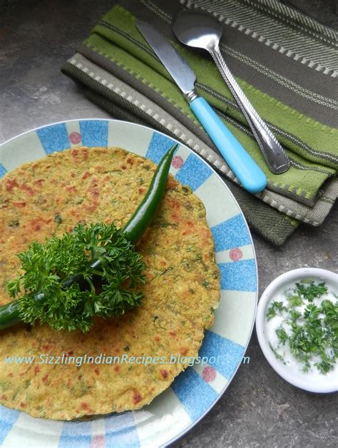 Sizzling Indian Recipes.....: Parsley paratha enriched with flaxseed ...