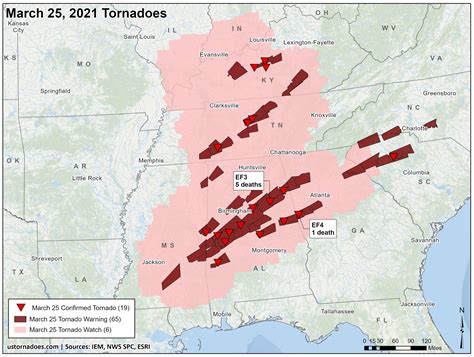 March 25, 2021 tornado outbreak - ustornadoes.com