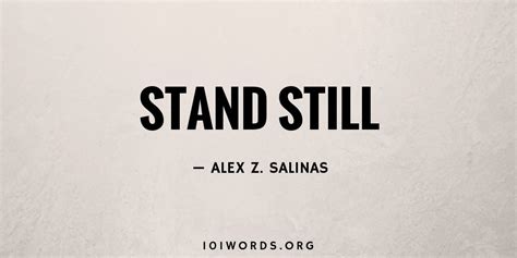 Stand Still - 101 Words