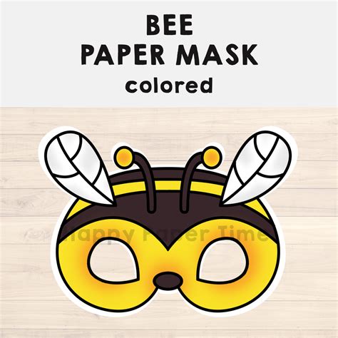 Bee Paper Mask Printable Insect Craft Activity Template | Made By Teachers