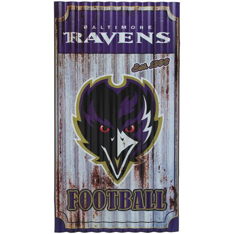 Baltimore Ravens 21.5" x 12" Corrugated Metal Wall Art