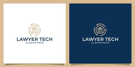 Law building logo design template with technology logo graphic design ...