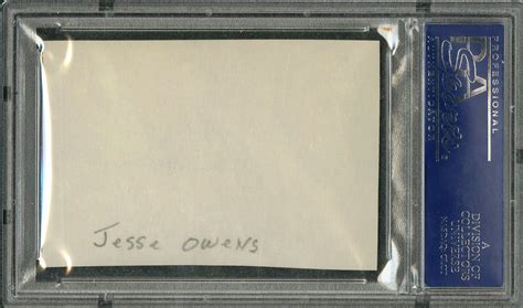 Lot Detail - Jesse Owens Autographed Cut