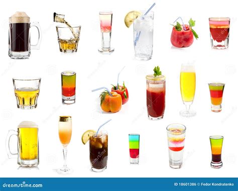 Set Of Cocktails And Alcoholic Drinks Stock Photo - Image of creative ...