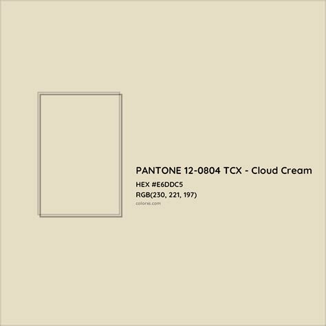 PANTONE 12-0804 TCX - Cloud Cream Complementary or Opposite Color Name ...