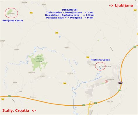 Postojna Cave, getting to and from the Postojna cave
